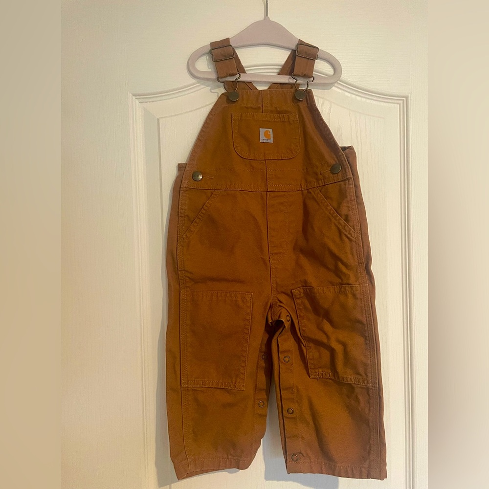 Carhartt toddler brown overalls 18 months